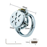 BDStyle Rivet Screw Cover Male Chastity Lock Cage With Bent Ring Male Chastity